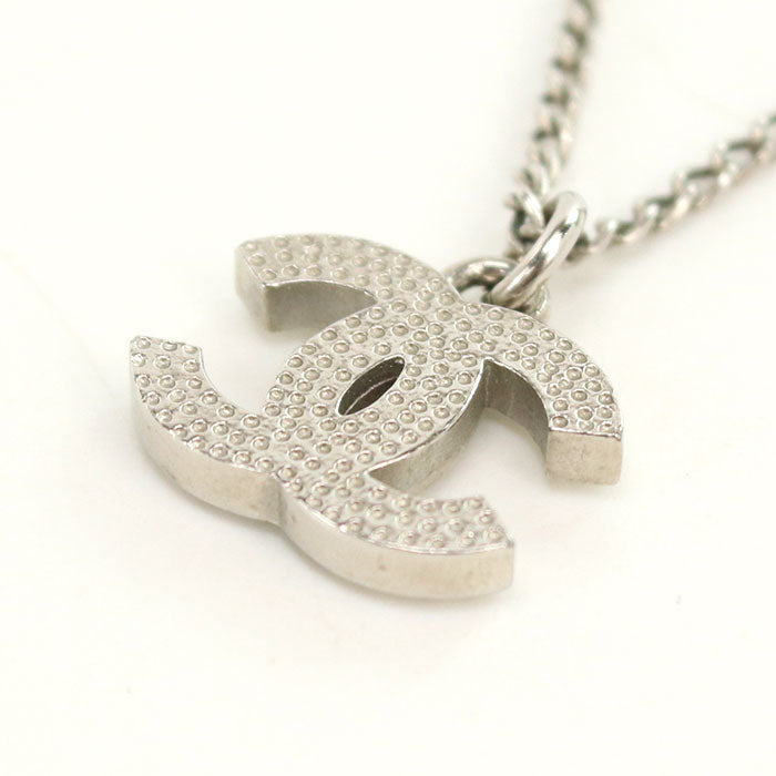 CHANEL CH91245 Rhinestone Necklace COCO Mark Necklace metal silver Women