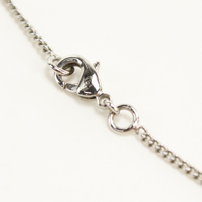 CHANEL COCO Mark Necklace Gold Plated,Rhinestone Silver Women