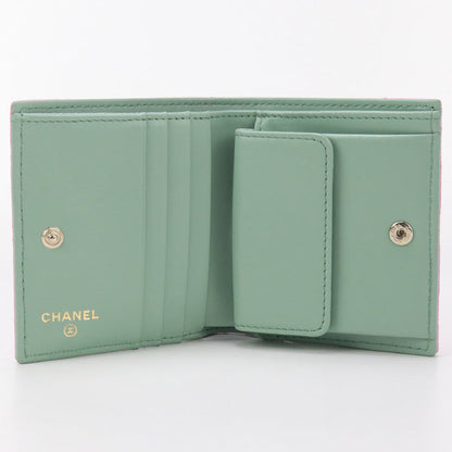 CHANEL AP3185 Small wallet COCO Mark Folded wallet/caviar pink Women