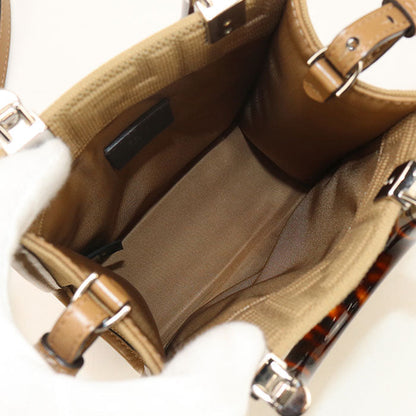 FENDI FE90594 sunshine shopper mini Tote Bag cotton beige Women