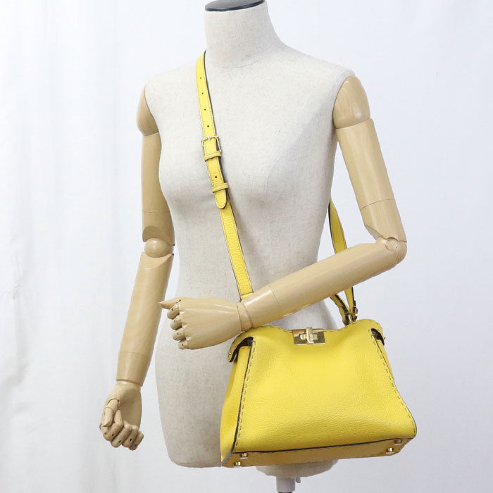 FENDI 8BN302 Handbag Selleria Bekaboo Essential 2WAY handbag leather Yellow Women