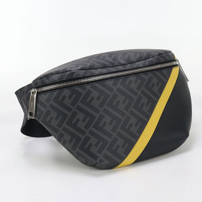 FENDI 7VA562 Belt bag Diagonal body bag PVC black mens