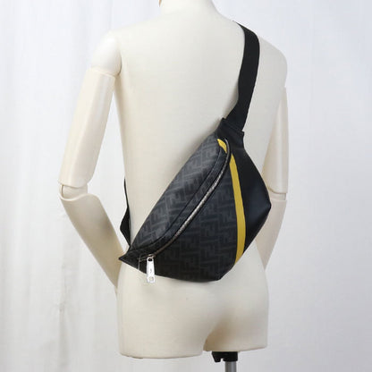 FENDI 7VA562 Belt bag Diagonal body bag PVC black mens