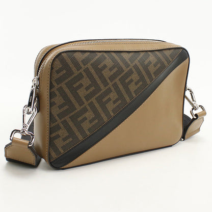 FENDI 7M0286 Camera case Diagonal  Shoulder Bag PVC/leather brown mens