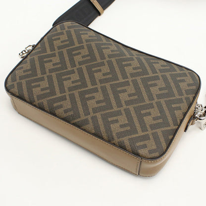 FENDI 7M0286 Camera case Diagonal  Shoulder Bag PVC/leather brown mens
