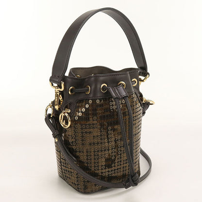 FENDI 8BS010 Handbag Mini Montresor Mini bucket bag Calfskin Brown Women