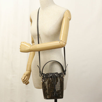 FENDI 8BS010 Handbag Mini Montresor Mini bucket bag Calfskin Brown Women