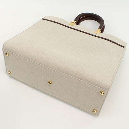 FENDI 8BH386 Sunshine Medium Tote Bag canvas/Sunshine Medium beige Women