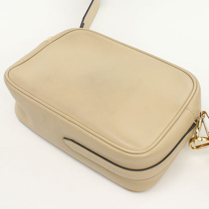 FENDI 8BT287 Diagonal shoulder bag leather beige Women