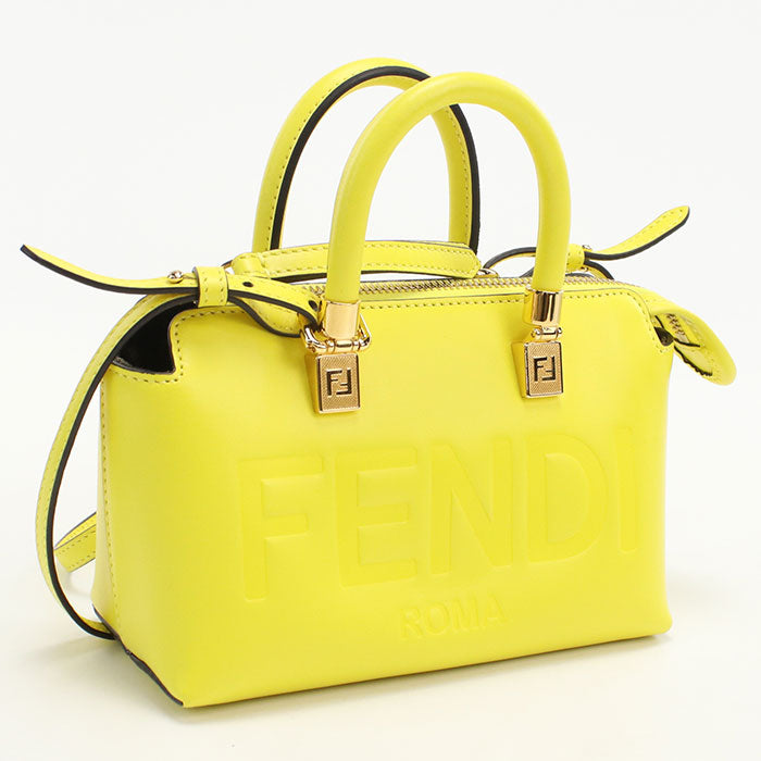 FENDI 8BS067 By the way mini Handbag leather yellow Women