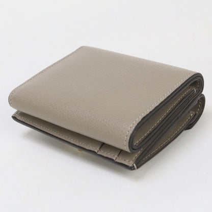 FENDI 8M0480 FF Diamond Three fold wallet leather gray Women