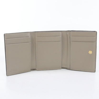 FENDI 8M0480 FF Diamond Three fold wallet leather gray Women