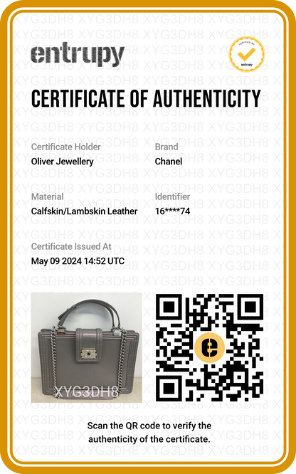 Chanel Iridescent Patent Leather Reverso Boy Shopping Tote