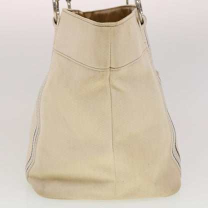 Luxury Burberry Tote Bag Canvas White Auth yb124