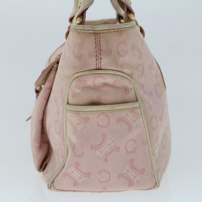 Luxury CELINE C Macadam Canvas Hand Bag Leather Pink  yb138