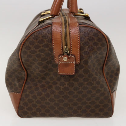 Luxury CELINE Macadam Canvas Boston Bag PVC Brown 10313
