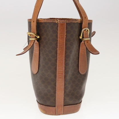 Luxury CELINE Macadam Canvas Shoulder Bag PVC Brown 10346