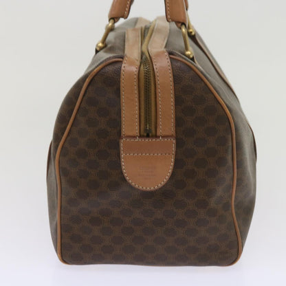 Luxury CELINE Macadam Canvas Boston Bag PVC Brown 10470
