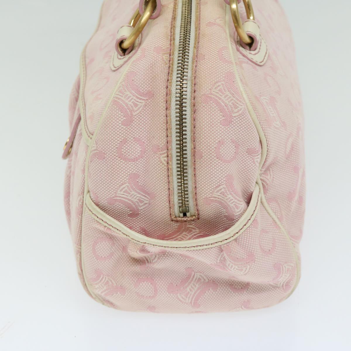Luxury CELINE C Macadam Canvas Shoulder Bag Pink 10678