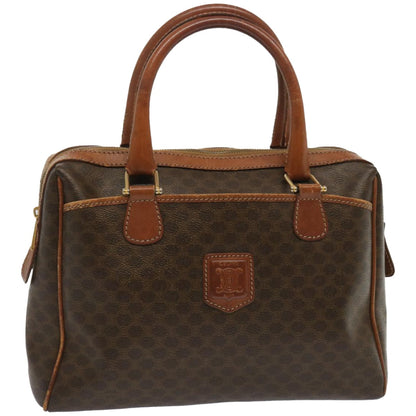 Luxury CELINE Macadam Canvas Hand Bag PVC Brown 10896