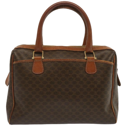 Luxury CELINE Macadam Canvas Hand Bag PVC Brown 10896