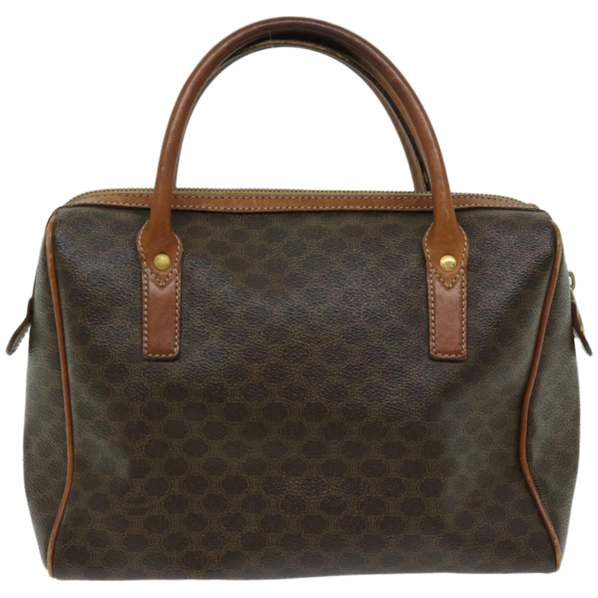 Luxury CELINE Macadam Canvas Hand Bag PVC Brown 10901