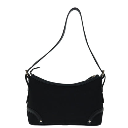 Luxury Burberry Nova Check Shoulder Bag Nylon Beige Black Auth yk11086