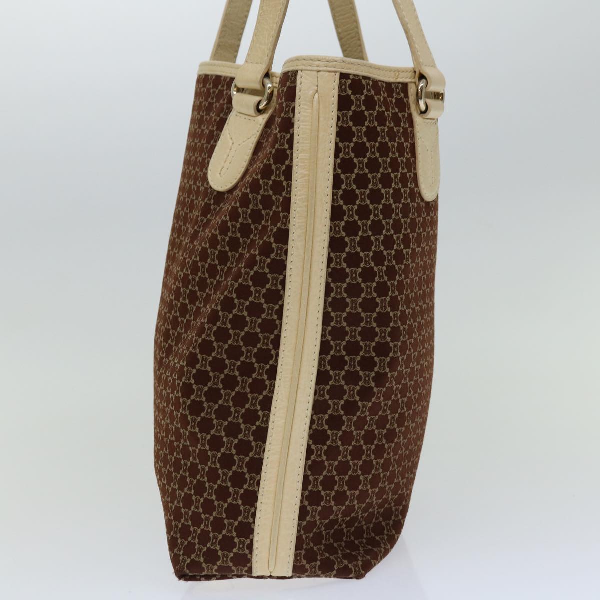 Luxury CELINE Macadam Canvas Tote Bag Brown 11107