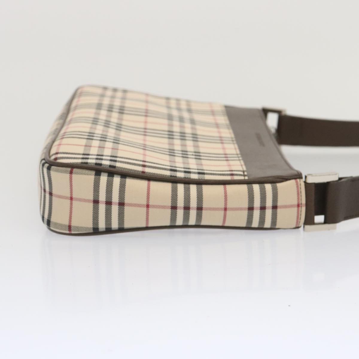 Luxury Burberry Nova Check Shoulder Bag Canvas Beige Auth yk11223