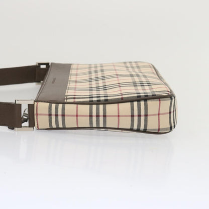 Luxury Burberry Nova Check Shoulder Bag Canvas Beige Auth yk11223
