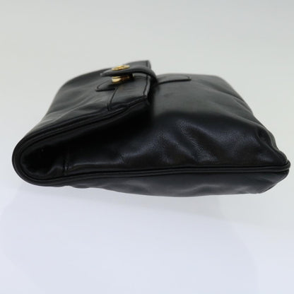 Luxury CELINE Shoulder Bag Leather Black 11353