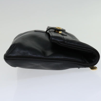 Luxury CELINE Shoulder Bag Leather Black 11353