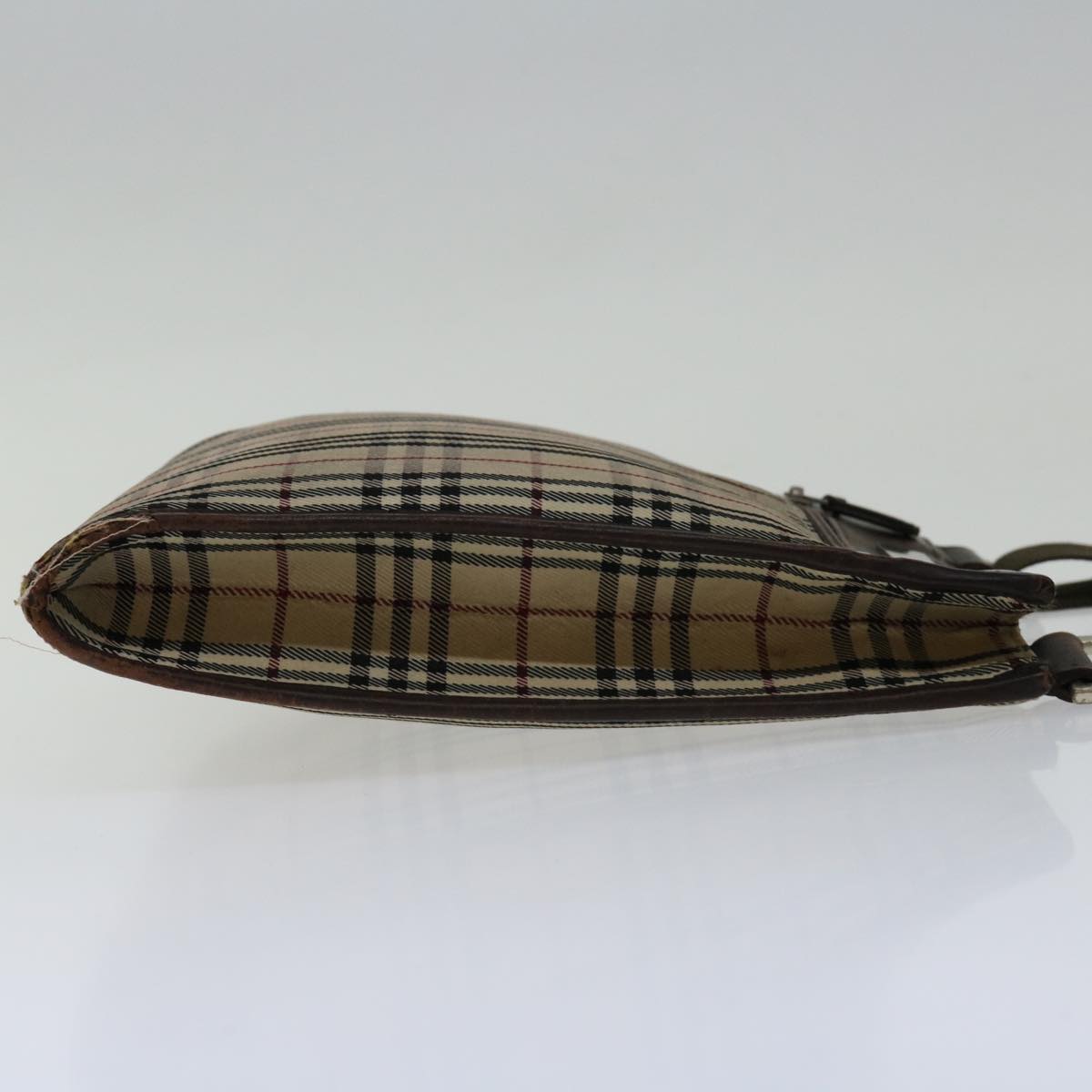Luxury Burberry Nova Check Shoulder Bag Canvas Beige Brown Auth yk11382