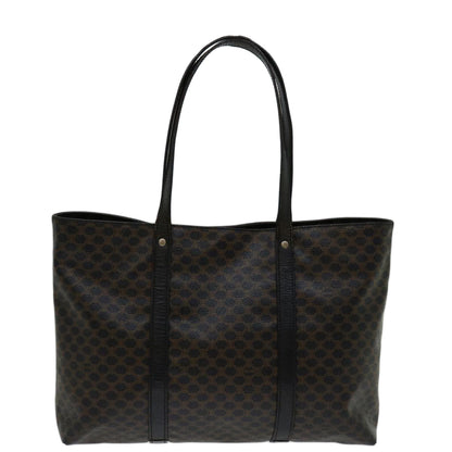 Luxury CELINE Macadam Canvas Tote Bag PVC Black Brown 11411
