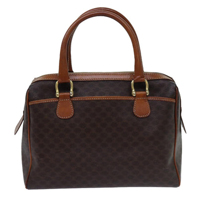 Luxury CELINE Macadam Canvas Hand Bag PVC Brown 11723