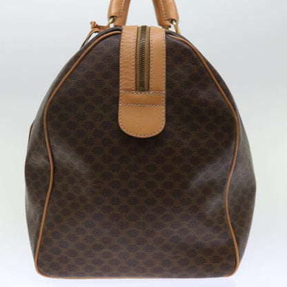 Luxury CELINE Macadam Canvas Boston Bag PVC Brown 11832