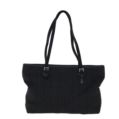 Luxury CELINE C Macadam Canvas Tote Bag Black 11974