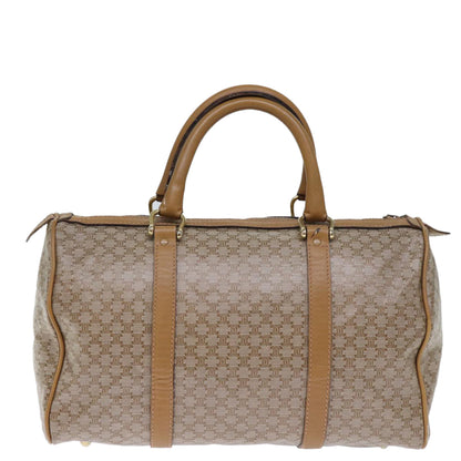 Luxury CELINE Macadam Canvas Boston Bag Beige 12053