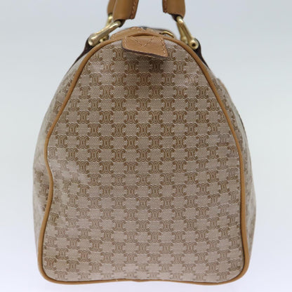 Luxury CELINE Macadam Canvas Boston Bag Beige 12053