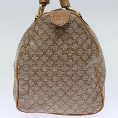 Luxury CELINE Macadam Canvas Boston Bag Beige 12053