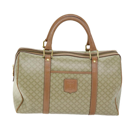 Luxury CELINE Macadam Canvas Boston Bag Beige 12162