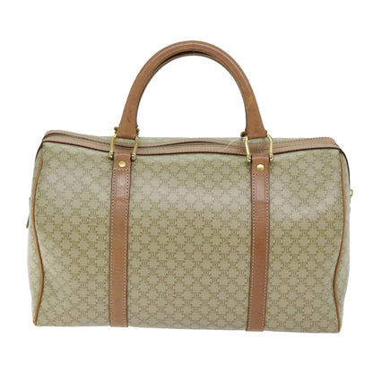 Luxury CELINE Macadam Canvas Boston Bag Beige 12162