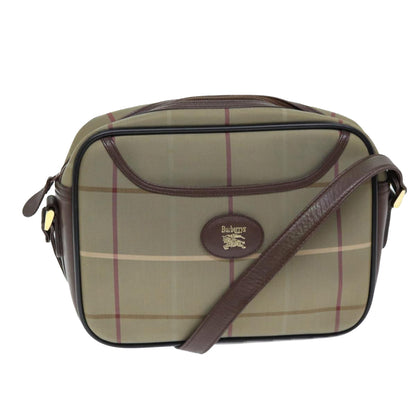Luxury BurberrySs Nova Check Shoulder Bag Canvas Beige Auth yk12298