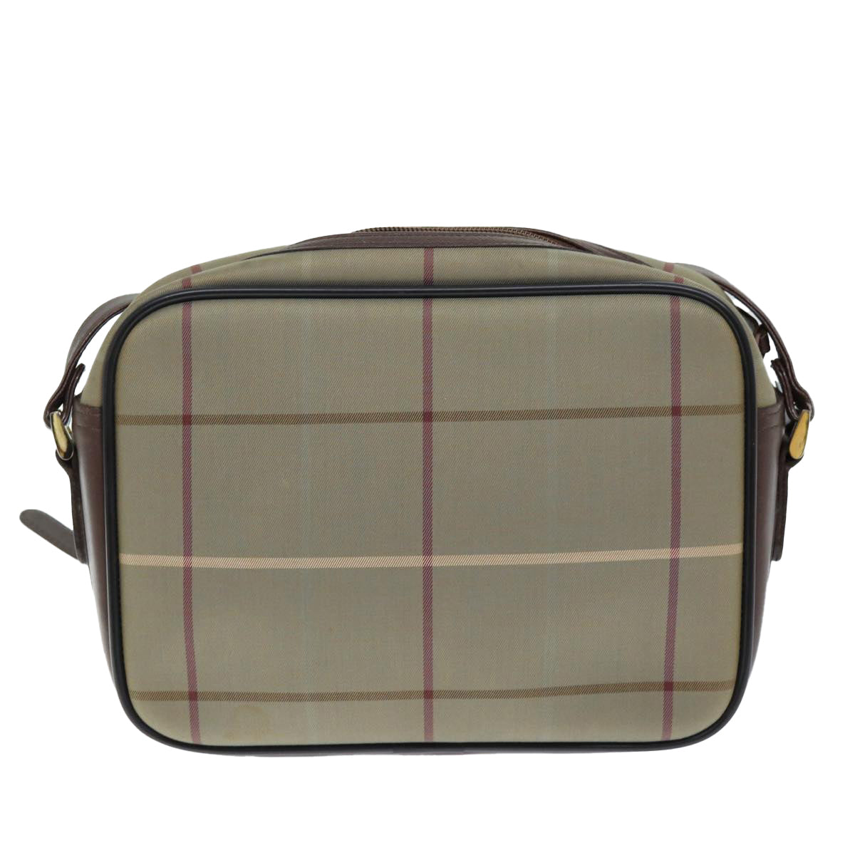 Luxury BurberrySs Nova Check Shoulder Bag Canvas Beige Auth yk12298
