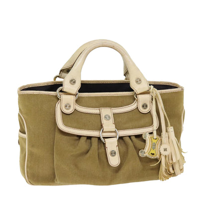 Luxury CELINE Boogie bag Hand Bag Canvas Brown 12351