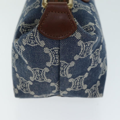 Luxury CELINE Paris Macadam Canvas Hand Bag Blue 12656A