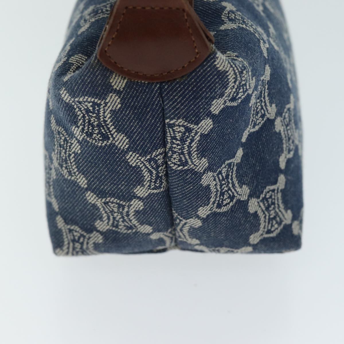 Luxury CELINE Paris Macadam Canvas Hand Bag Blue 12656A