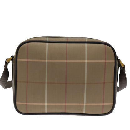 Luxury BurberrySs Nova Check Shoulder Bag Canvas Beige Auth yk12716