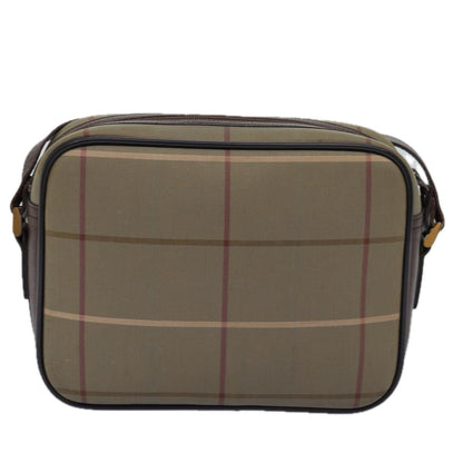 Luxury BurberrySs Nova Check Shoulder Bag Canvas Beige Auth yk12733