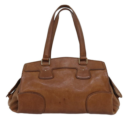 Luxury CELINE Shoulder Bag Leather Brown 12798